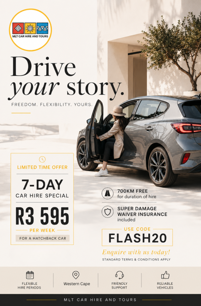 Vehicle hire in Cape Town Special